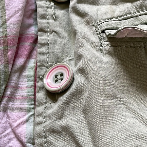 Gap Trench Coat. Light Green size 3 - Picture 3 of 11